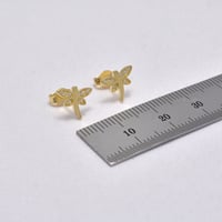 حلق فراشه ذهب 18 - صورة 2