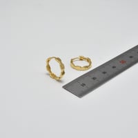 حلق ايطالي ذهب 18 - صورة 2