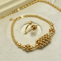 طقم ببلز ذهب 18 - صورة 2