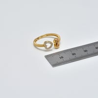خاتم قلب انفنتي ذهب 18 - صورة 2