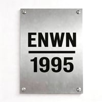 Silver Stainless Steel Address Sign 01 | 20 × 30 cm - Image 1