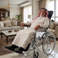 كرسي متحرك 903 ظهر طويل 46سم - صورة 4