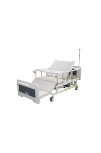 Electric bed, 8 movements, 90cm, with mattress, table, and toilet base D01-FS-1 - Image 1