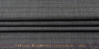 صوف إيطالي ١٠٠٪ من شركة VITALE BARBERIS S 110 باللون  الرصاصي مقلم - صورة 1