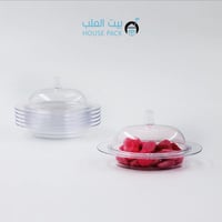 صحون حلى بلاستيك مع الغطاء ، شده 5 قطع  - صورة 3