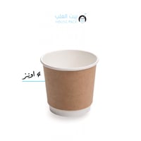 أكواب ورقية دبل 4 أنز  - صورة 1