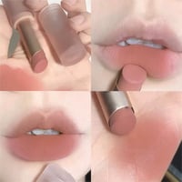 أحمر شفاه مخملي غير لامع مرطب مقاوم للماء بلون المشمش العاري - صورة 2