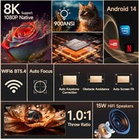 بروجكتر Magcubic HY350 Max ذكي Android 14 - صورة 2