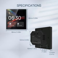 لوحة التحكم المركزية الذكية (Smart Multi-functional Control Panel) - شاشة لمس 4 بوصة مع Alexa وبوابة ZigBee مدمجة - صورة 4
