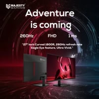 شاشة ألعاب ماجيستي 27 بوصة منحنية(شاشة كيرف)1800R – FHD 1080P، 260Hz، 1ms، VA، HDR، G-SYNC & FreeSync - صورة 3