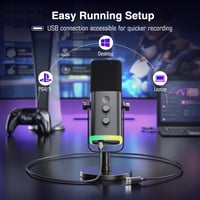 ميكروفون FIFINE USB/XLR ديناميكي للبث والألعاب مع RGB - صورة 6