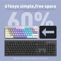 لوحة مفاتيح سلكي AG61 بحجم 60 % - صورة 6