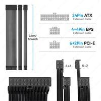 JEYI – طقم كابلات تمديد مزخرفة للباور 24Pin / 8Pin / PCIe - صورة 5