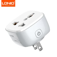 مقبس حائط ذكي LDNIO - تحكم Wi-Fi، زر تشغيل يدوي، ودعم أنظمة المنازل الذكية (Tuya/Google Home) - صورة 5