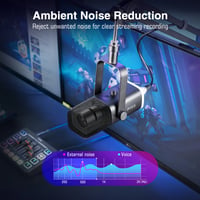 ميكروفون FIFINE USB/XLR ديناميكي للبث والألعاب مع RGB - صورة 8