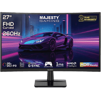 شاشة ألعاب ماجيستي 27 بوصة منحنية(شاشة كيرف)1800R – FHD 1080P، 260Hz، 1ms، VA، HDR، G-SYNC & FreeSync - صورة 1
