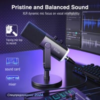 ميكروفون FIFINE USB/XLR ديناميكي للبث والألعاب مع RGB - صورة 9