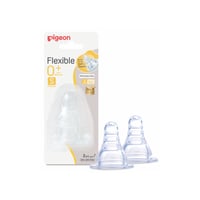 Pigeon Flexible Slim Neck Nipple Two Pieces - 0+ Months - Image 1
