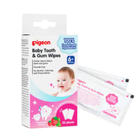 Pigeon Baby Tooth And Gum Wipes Strawberry Flavored - 20 Sheets  - Image 1
