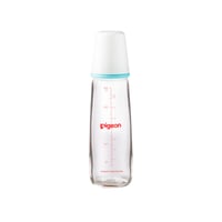 Pigeon Slim Neck Glass Bottle White Cap  (Assorted) - 240ML - Image 1