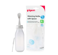 Pigeon Weaning Bottle With Spoon - 240ML - Image 1