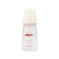 Pigeon Slim Neck Plastic Bottle White Cap  (Assorted) - 120ML - Image 1