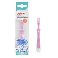 Pigeon Pink Training Toothbrush Third Lesson - 12 to 18 Months  - Image 1