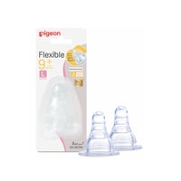 Pigeon Flexible Slim Neck Nipple Two Pieces - 9+ Months - Image 1