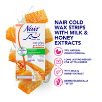 Nair Body Wax Strips Milk And Honey - 20 Strips - Image 4