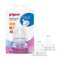 Pigeon Softouch Wide Neck Nipple Two  Pieces - 1 + Months  - Image 1
