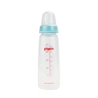 Pigeon Slim Neck Plastic Bottle Clear Cap  (Assorted) - 240ML - Image 1