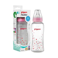 Pigeon Slim Neck Flexible Plastic Bottle Decorated (Assorted) - 250ML - Image 1