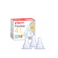 Pigeon Flexible Slim Neck Nipple Three Pieces - 4+ Months - Image 1