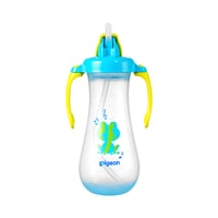 Pigeon Blue Tall Straw Bottle - 300ML   - Image 1