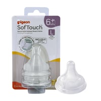 Pigeon Softouch Wide Neck Nipples 2pcs blister pack - L - Image 1