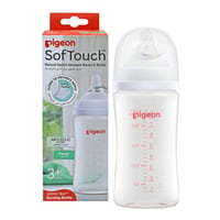 Pigeon Softouch Wide Neck Nursing Bottle Plastic 240 ml - Image 1