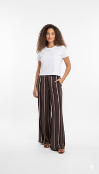 Brown Stripes Pants (pre order ) - Image 1