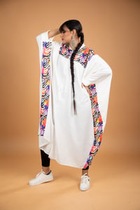 Linen white jacket with zip - Image 2