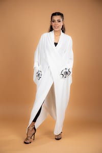 Asymmetric Oversized Eye Embroidery Top - Image 2