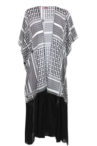Palestinian keffiyeh Ruffle Kimono - Image 1