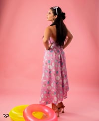 Backless Printed  Dress - Image 3