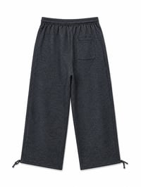 Relaxed Wide Leg Cotton Blend Pants - Image 4