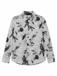 Abstract Floral Linen Blend Shirt - Image 3