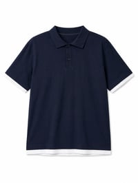  Layered Navy Polo - Image 1