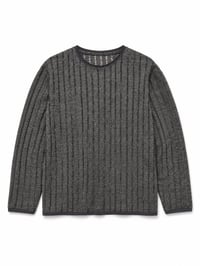 Textured Open-Knit Striped Tee - Image 5