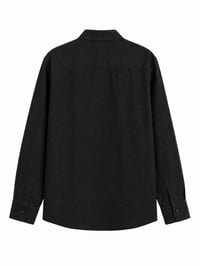 Cotton Blend Shirt – Black - Image 3