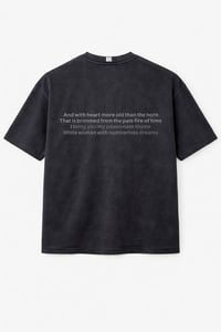Washed Black T-Shirt with Back Print - Image 2