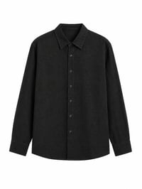 Cotton Blend Shirt – Black - Image 1