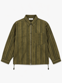 Navy Striped Zip Shirt - Image 4