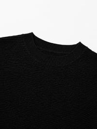 Knit T-Shirt Black - Image 2